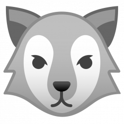 Wolf face Icon | Noto Emoji Animals Nature Iconset | Google