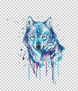 Gray Wolf Watercolor Painting Oil Painting PNG, Clipart ...