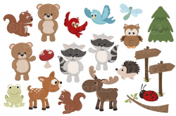 Adorable, Free Woodland Animals Clipart and Digital Papers by Amanda ...