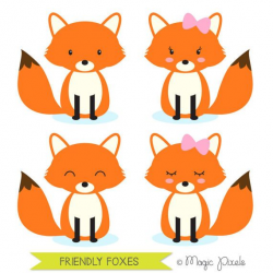 Fox Clipart, Woodland Animals Clipart, F #458582 - PNG ...