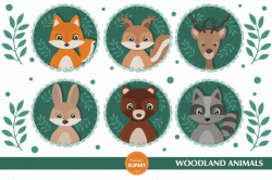 Woodland animals clipart, Woodland baby shower clipart, Baby animal, Forest  animal clip art, Woodland animals Clip art - CA550
