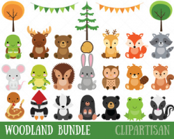 Woodland Animal Clip Art Bundle