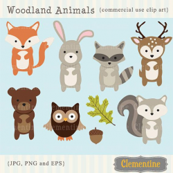 Woodland Animals clip art images, fox clip art, fox vector ...