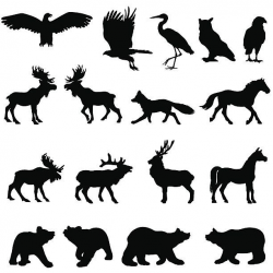 Large woodland animal silhouette set | Pallet Crafts and ...