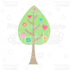 Woodland Love Tree Free Clipart and SVG Cut Files