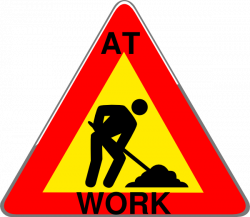 Construction At Work Sign Clip Art at Clker.com - vector clip art ...