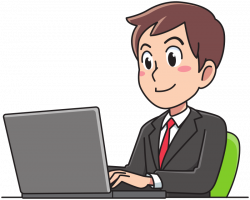 Clipart - Business man working