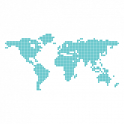 Pixel dotted world map - Transparent PNG & SVG vector