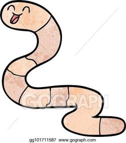 Vector Art - Cartoon worm. Clipart Drawing gg101711587 - GoGraph