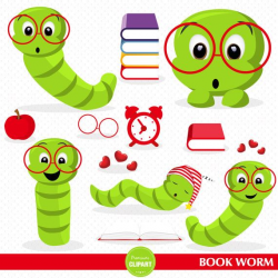 Book worm clipart back to school clipart school clip art ...