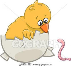 Vector Illustration - Chick with warm cartoon. EPS Clipart ...