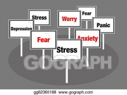 Stock Illustration - Stress and anxiety signs. Clip Art ...