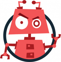 Bot Red Circled Clipart transparent PNG - StickPNG