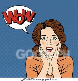 Vector Stock - Surprised woman with bubble and expression ...
