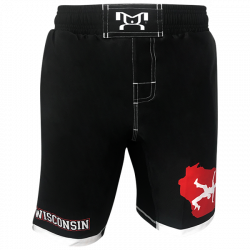 Wisconsin State Wrestling - MyHOUSE Black Micro Stretch Fight Shorts