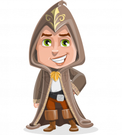 Ezra the Mage - a handsome #mage #vector #cartoon wearing a #robe ...