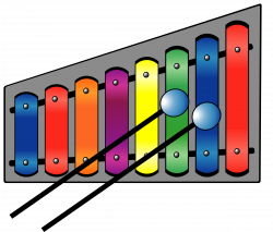 Clipart - Xylophone (colourful)