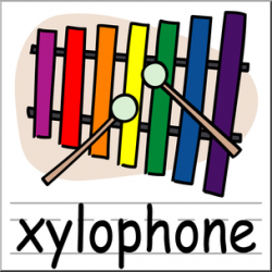 Clip Art: Basic Words: Xylophone Color Labeled I abcteach ...