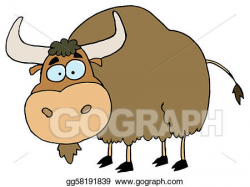 Vector Art - Brown yak . Clipart Drawing gg58191839 - GoGraph