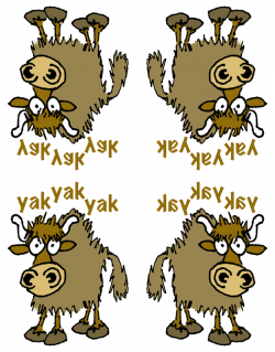 Yak cartoon animal fabric - graphicdoodles - Spoonflower