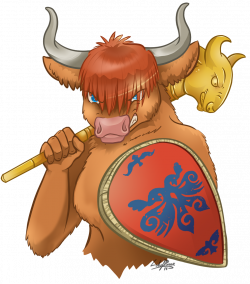 Highland Cow Warrior Com — Weasyl