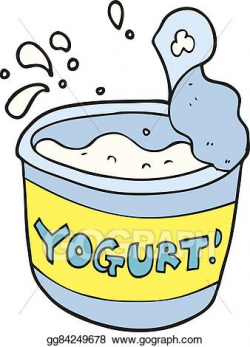 EPS Vector - Cartoon yogurt. Stock Clipart Illustration ...