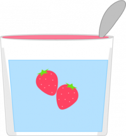 Strawberry Yogurt Clip Art - Strawberry Yogurt Image