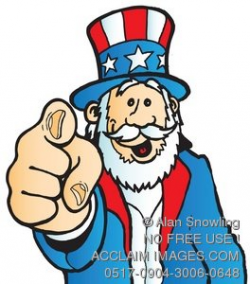 Clipart Illustration of Uncle Sam Needs You