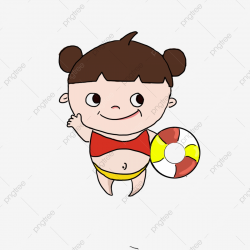 Swimming Girl Child Young Child Child And Child, Cartoon ...