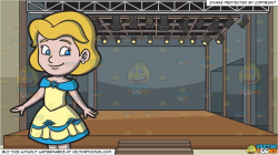 A Young And Classy Princess and A Theater Stage Background ...