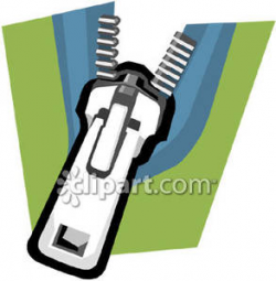 Realistic Zipper - Royalty Free Clipart Picture