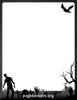 Zombie Border: Clip Art, Page Border, and Vector Graphics