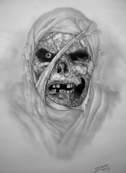 The Mummy | Faces of Folklore in 2019 | Zombie drawings ...