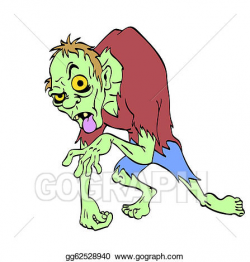 Drawing - Zombie halloween monster. Clipart Drawing ...