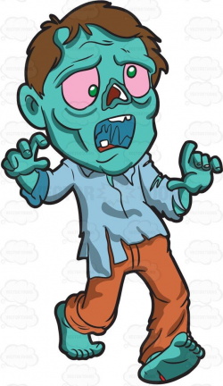 A running zombie #cartoon #clipart #vector #vectortoons ...