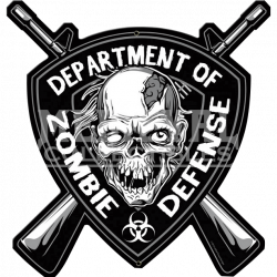 Zombie Defense Metal Sign - PT-LETH144 by Zombies Playground