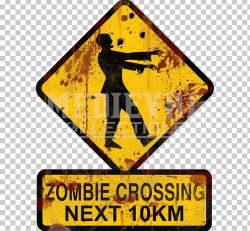 The Zombie Survival Guide Warning Sign Zombie Apocalypse PNG ...