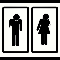 zombie bathroom signs. | All Hallows in 2019 | Zombie party ...