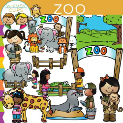 Kids Zoo Clip Art , Images & Illustrations | Whimsy Clips